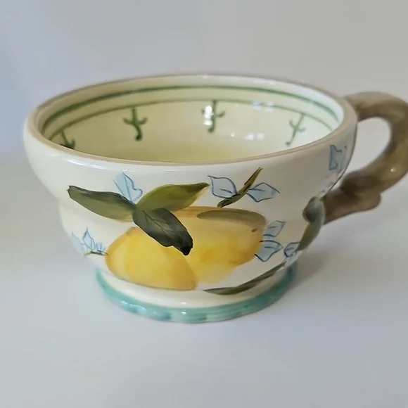Tracy Porter Hand Painted Tea for One Teapot & Cup Vintage Pear Design Decor